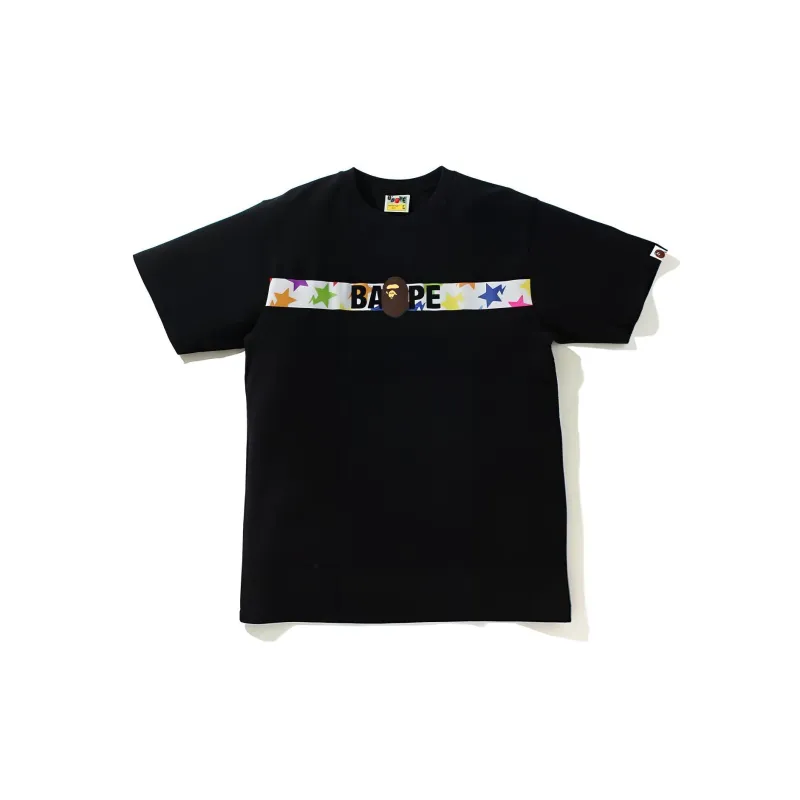 A BATHING APE Sta Pattern Tape Ape Head Tee-0