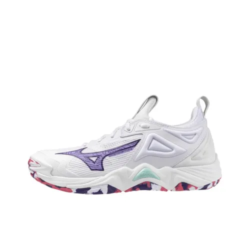 Mizuno Wave Momentum 3 Anti-Slip Wear-Resistant Low-Top Training Shoes Women's White