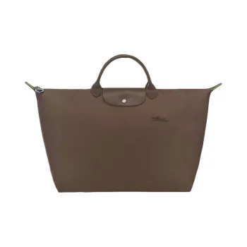 LONGCHAMP Le Pliage Recycled Polyamide Fabric Handbag Large Size Women's Brown