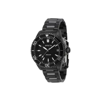 INVICTA Wrist Watch Automatic Mechanical Movement Stainless Steel Strap 38mm Black Dial Women's Watch