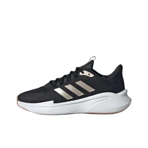 Adidas Alphaedge + Anti Slip Wear Resistant Low Top Casual Running Shoes Women's Black Gold
