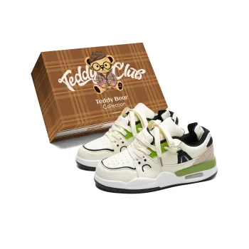 Teddy Bear Collection Slip Resistant Abrasion Resistant Lightweight Breathable Low Top Skateboard Shoes Unisex