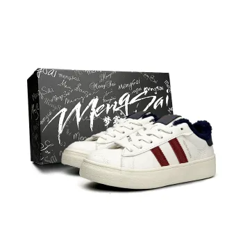 Mengsai Thermal Slip Resistant Low Top Skateboard Shoes Women's Red Blue