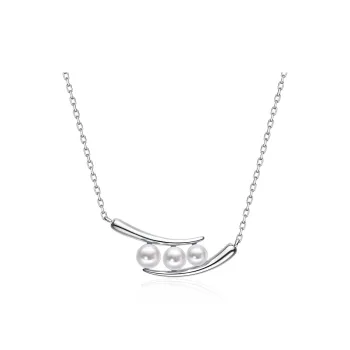 ME LUXE Saltwater Pearl Collarbone Chain Necklace Minimalist Style Elegant And Refined Irregular Women's