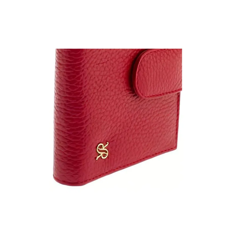 RAPPORT Textured Leather Coin Purse Regular Women's Red-2