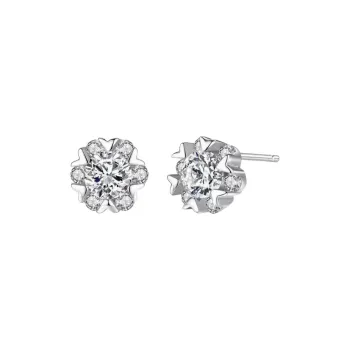 U state 999 Fine Silver Stud Earrings Women's