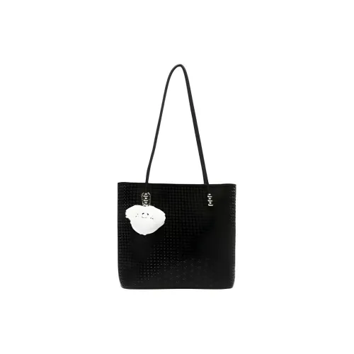 Three Blessings PU Shoulder Bag Large Size Women's Multicolor