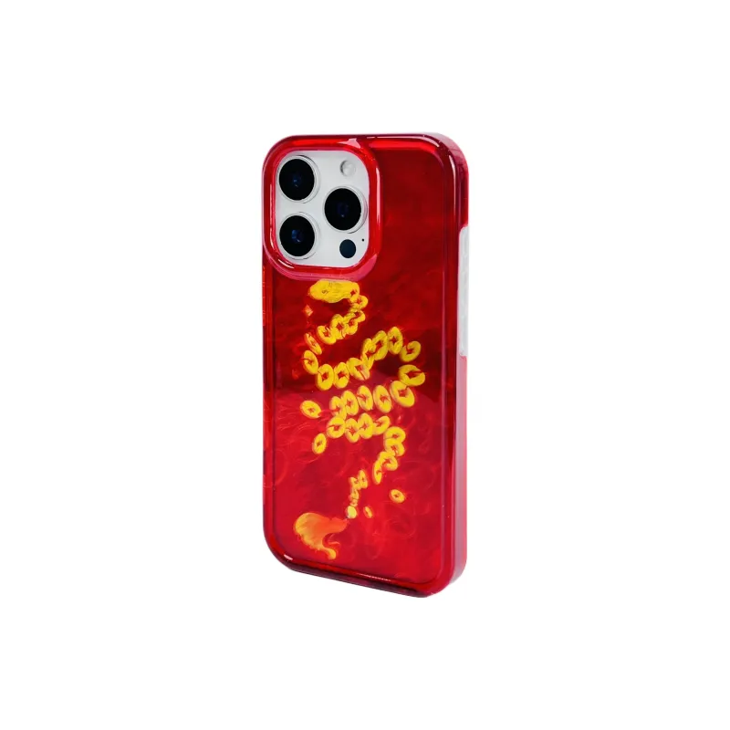 Wei Xin Acrylic Material Money Snake Red Green Phone Cases Compatible With IPhone 16/15 Pro Max/Apple 13/14 Pro/Max-4