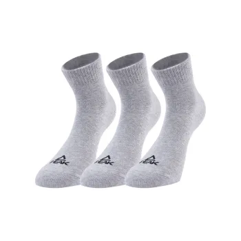 PEAK Mid Calf Socks Unisex 3 Pack Gray