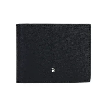 MONTBLANC Full grain Calf Leather Wallet Men's Black