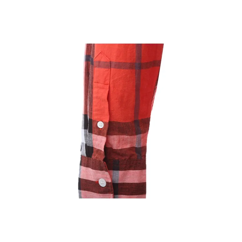 Burberry Shirts Men Red-4