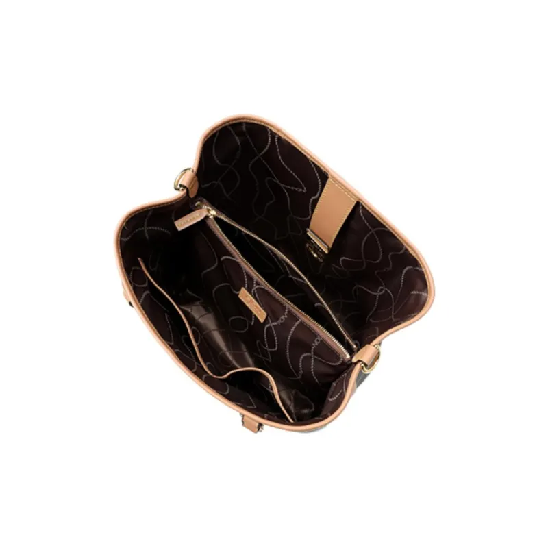 FION Canvas Canvas Bag Handbags Women's Brown Camel-7