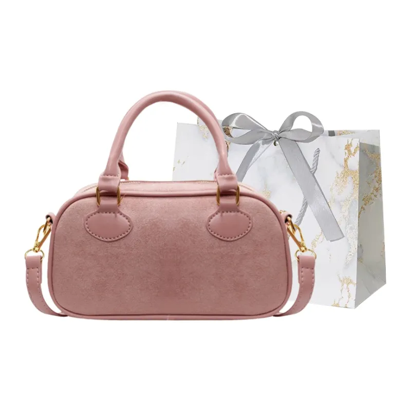 Cool Suede Handbag Women's Brown/Coffee/Pink/Black-8