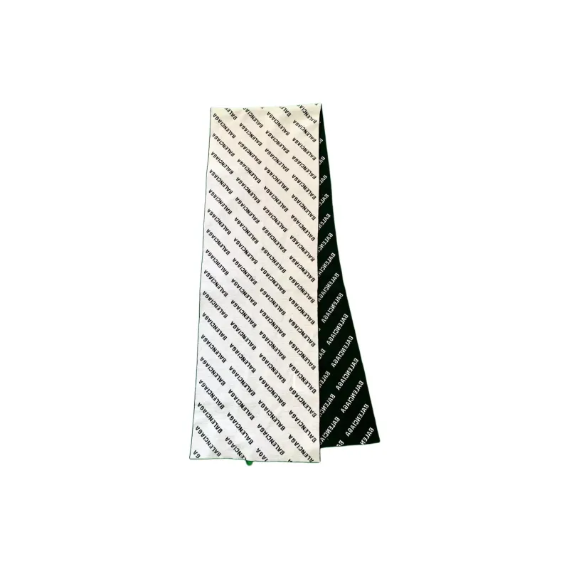 Balenciaga Wool Knit Scarves Women's Black White-3
