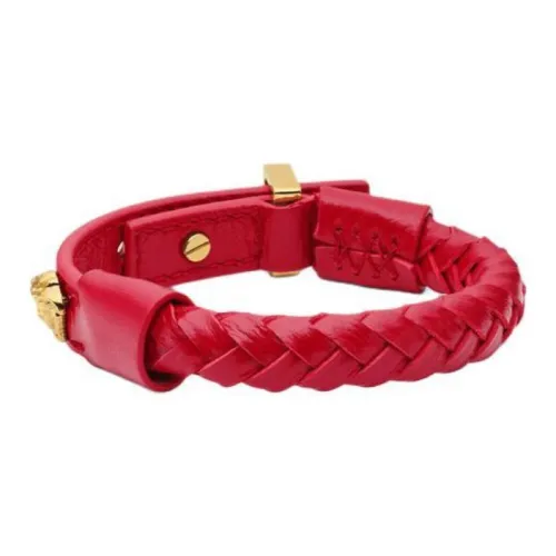 VERSACE Calfskin, Metal Bracelets Women's Red