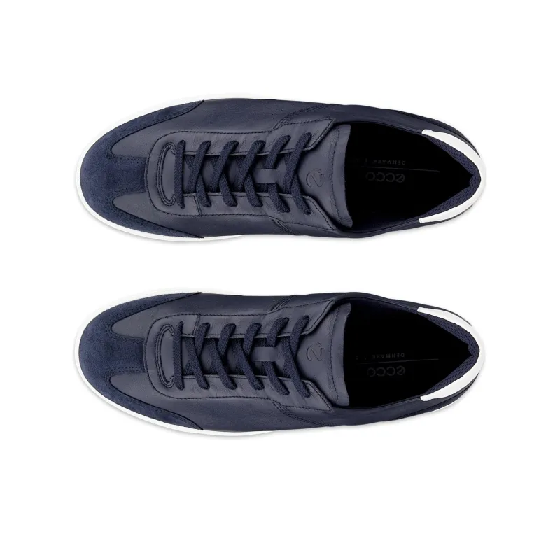 Ecco Low Top Skateboard Shoes Men's Blue-5