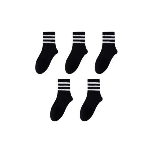 MIIOW Mid Calf Socks Women's 5 Pack