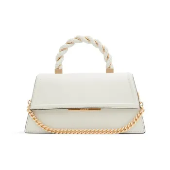 ALDO Artificial Leather Handbag Medium Size Women's White Beige/Black
