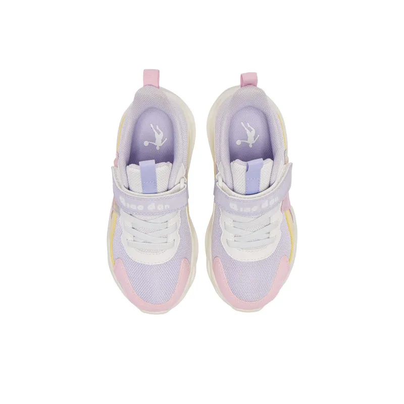 QIAODAN Anti Slip Wear Resistant Low Top Kids' Running Shoes Ice Hydrogen Purple / Jordan White Kids'-3