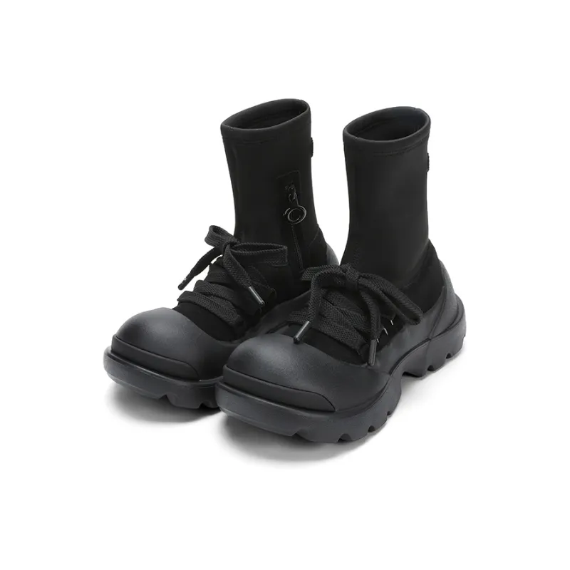 Ouder Snow Casual Shoes Women's High Top Black-2