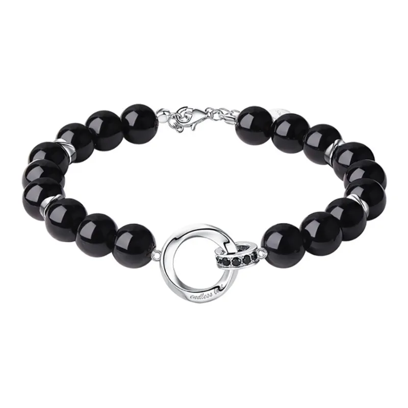 ZUIWENGLANGYASHANWENCHUANG Obsidian Bracelets Unisex-0