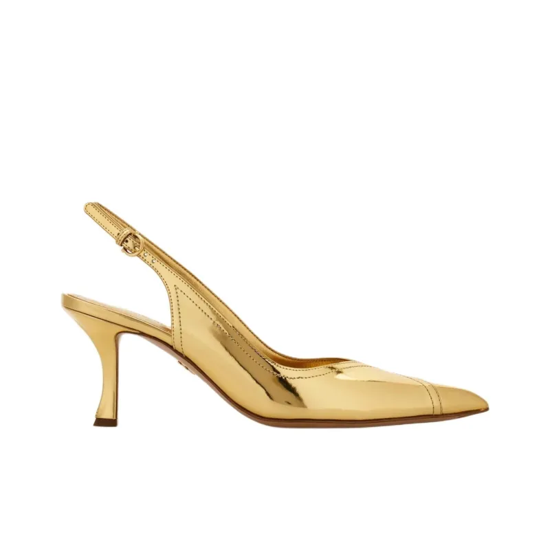 FERRAGAMO Slim Heel High Heels 7cm Women's Gold-1