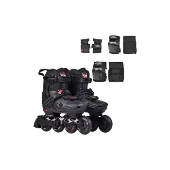 FLYING EAGLE Inline Skates Kids' Black Roller Skates With Safety Protective Gear