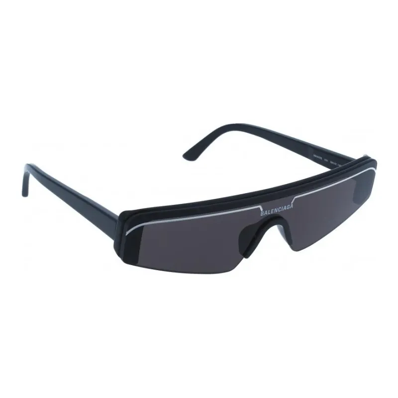 Balenciaga Acetate Irregular Shape Sunglasses Unisex Black-2