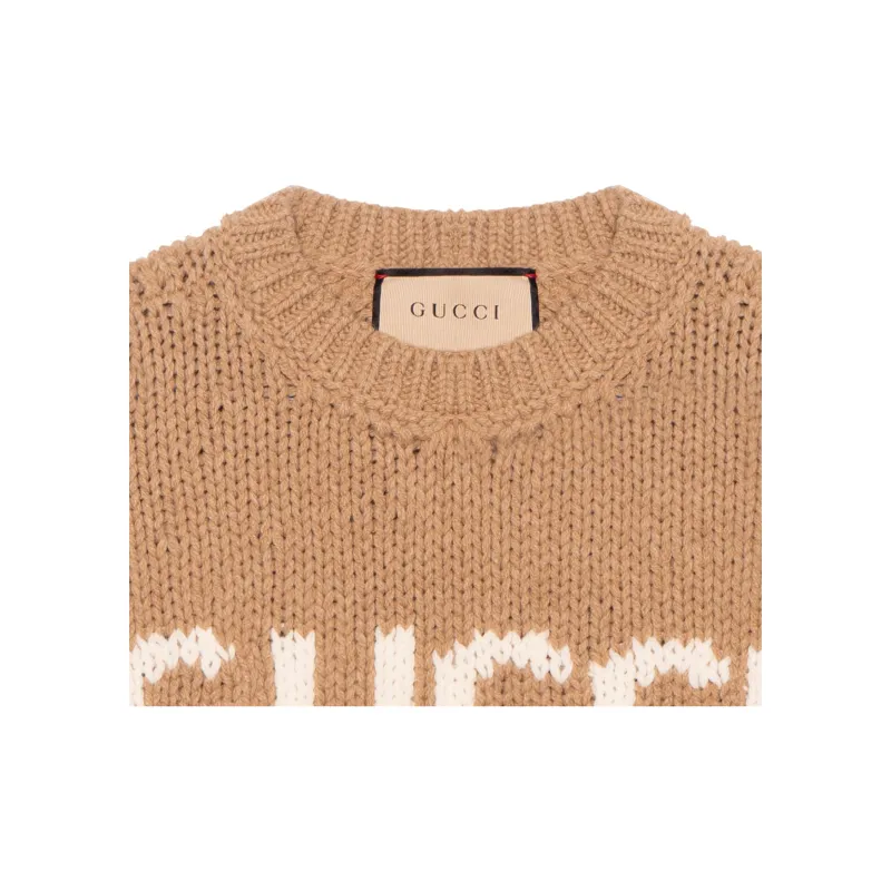 GUCCI Logo jacquard Sweater-5
