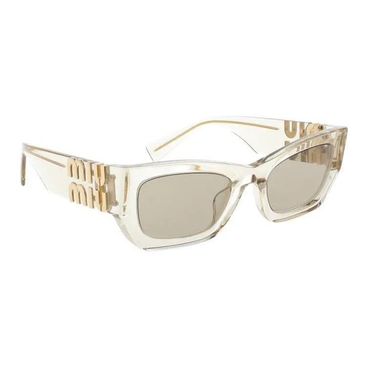 MIU MIU Acetate Rectangular Sunglasses Women's White-2
