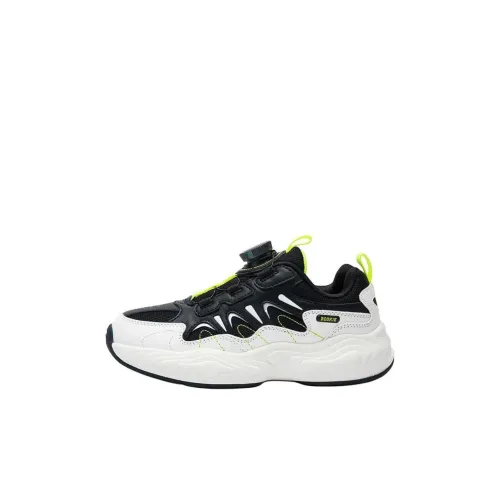 ROOKIE Anti Slip Wear Resistant Low Top Kids Lifestyle Shoes Black/Ecru Kids'