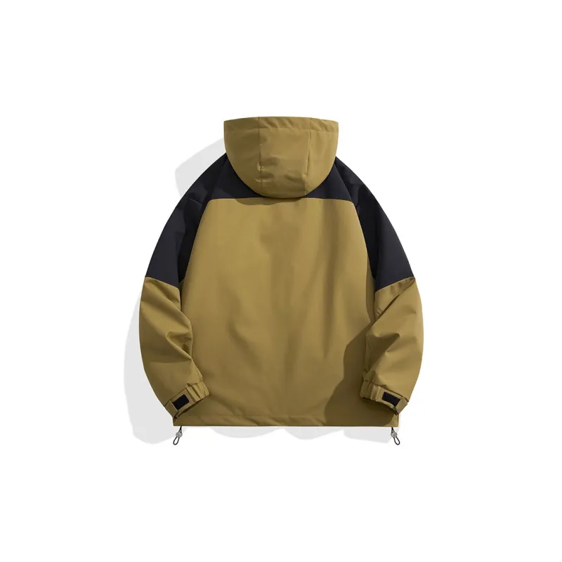 Yalu Water Resistant Windproof UV Protection Windbreaker Jacket Unisex Coffee-9