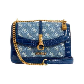 GUESS Artificial Leather Shoulder Bag Women's Blue