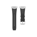 Black/Stainless Steel Fluoroelastomer Strap