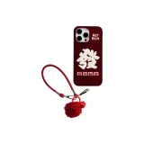 Embroidered Pom Pom Bell Lanyard