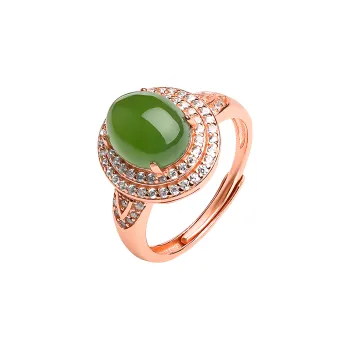 Oriental Jade Hetian Jade Rings Jasper Women's