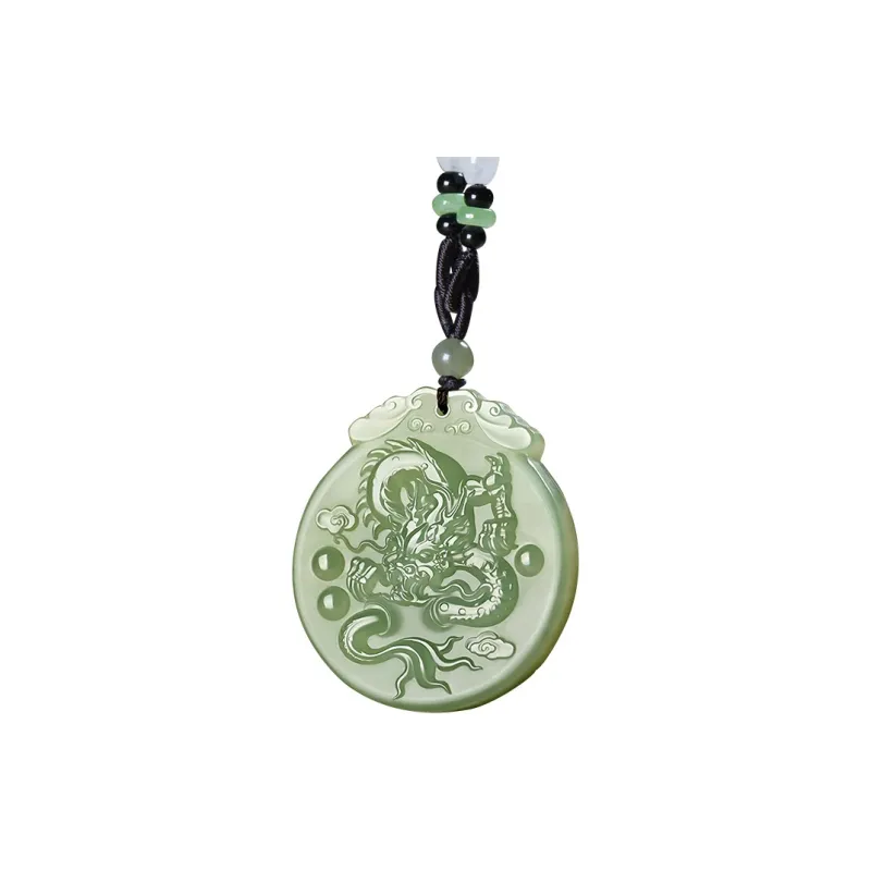 KUNYUYAO Hetian Jade Pendants Pale Greenish White Jade Unisex-30