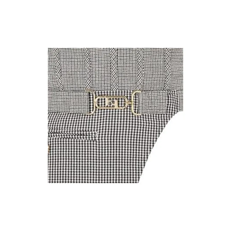 FENDI Sleeveless Dresses Women's Gray-4