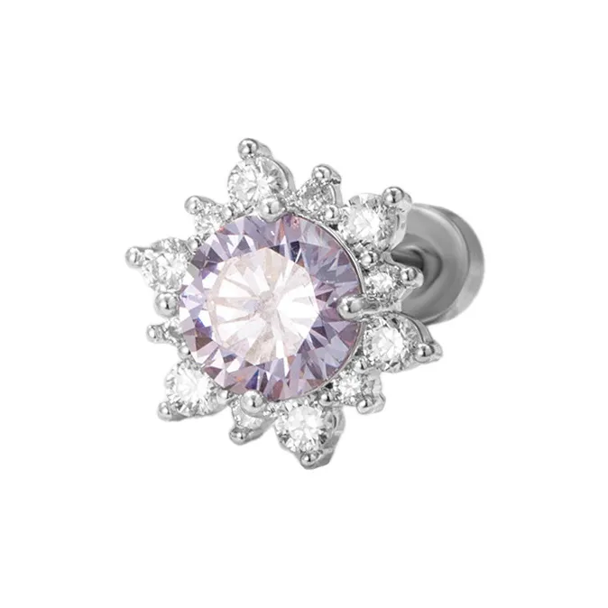 Asia Star Alloy Stud Earrings Women's-3