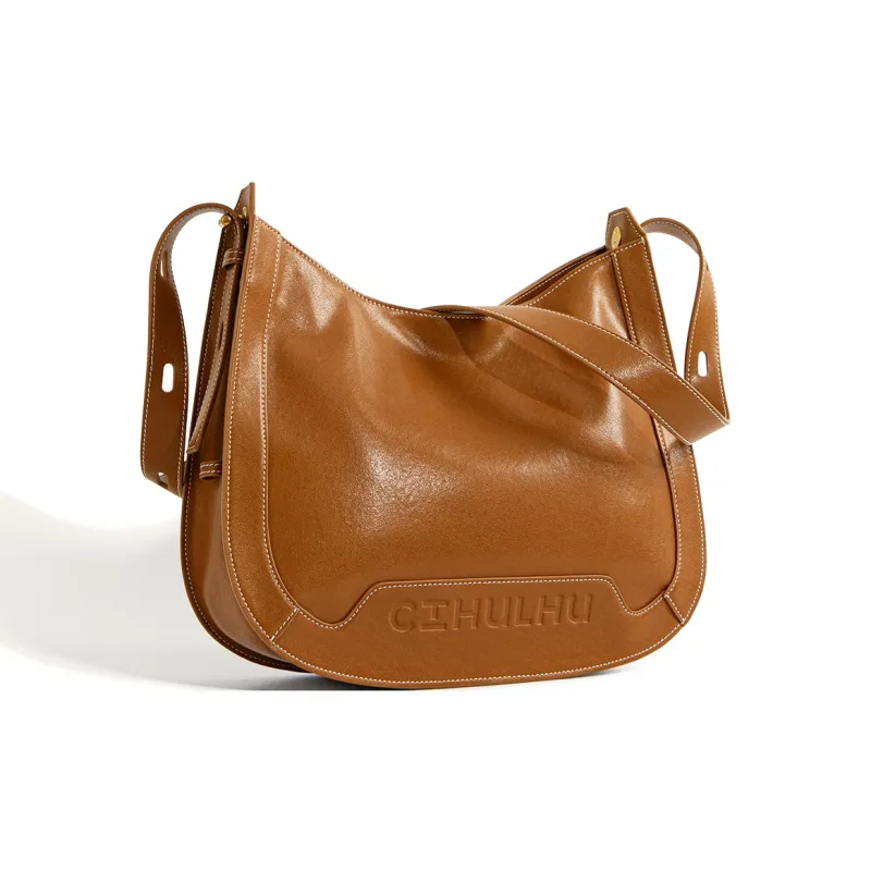 Cthulhu Cow Leather Vintage Patchwork Tote Bag Shoulder Bag Large Size Women's Brown-6