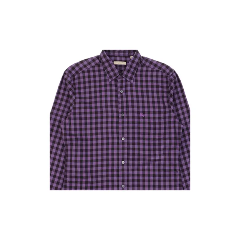 Burberry Shirts Men Purple-4