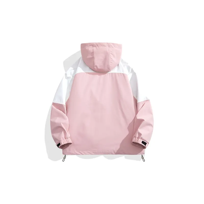 Yalu Water Resistant Windproof UV Protection Windbreaker Jacket Unisex Coffee-5