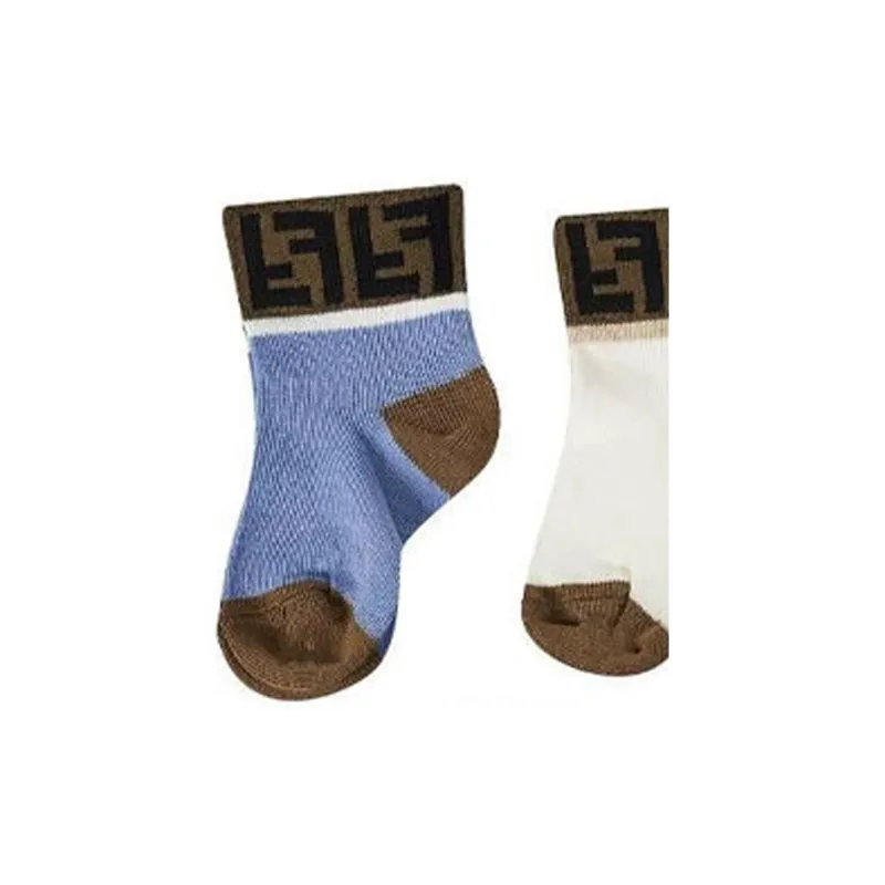 FENDI Colour Block Set Of Socks-1