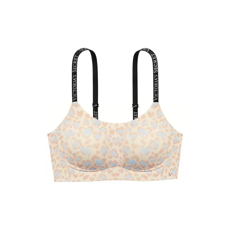 Victoria's Secret Jelly Strip Camisole Series Bra Women's Blue Brown Leopard Print-0