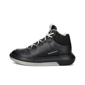 EMPORIO ARMANI High Top Skateboard Shoes Men's Black