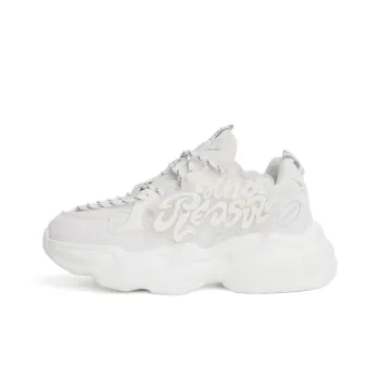 PAIN OR PLEASURE Slip Resistant Low Top Kids Lifestyle Shoes White Teenagers