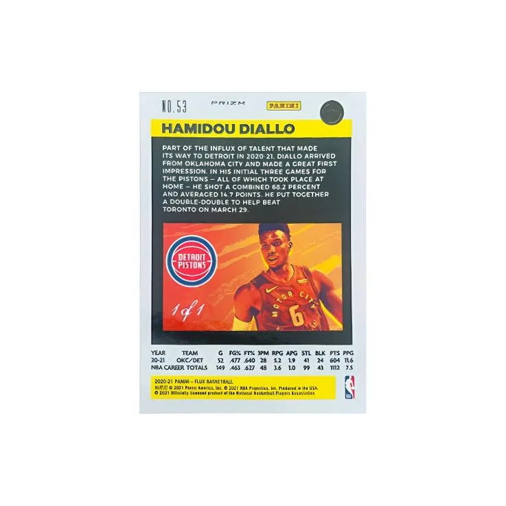 PANINI Hamidou Diallo Star Card Pass Sports Cards 1 Pc-1