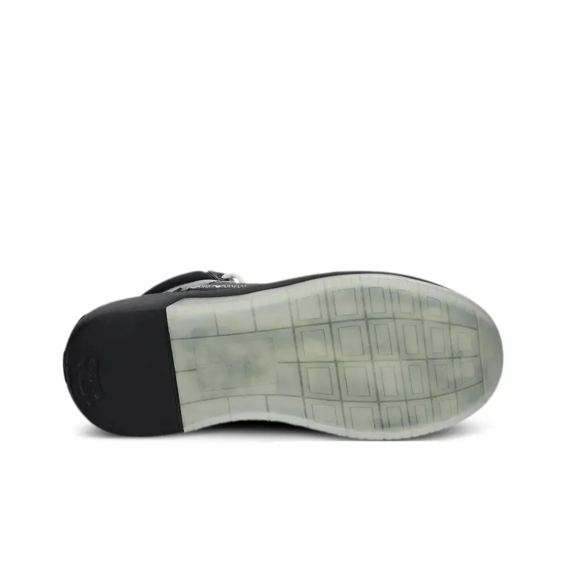 EMPORIO ARMANI High Top Skateboard Shoes Men's Black-5