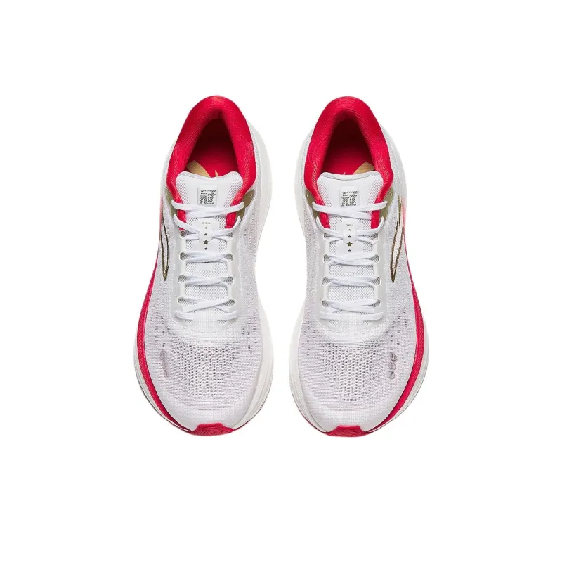 Anta Champion 3rd Gen Durable Lightweight Cushioning Low Top Long Distance Running Running Shoes Men's White Red-2