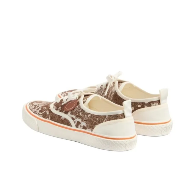 Valentino Nojoke Low Top Canvas Shoes Men's Brown-4